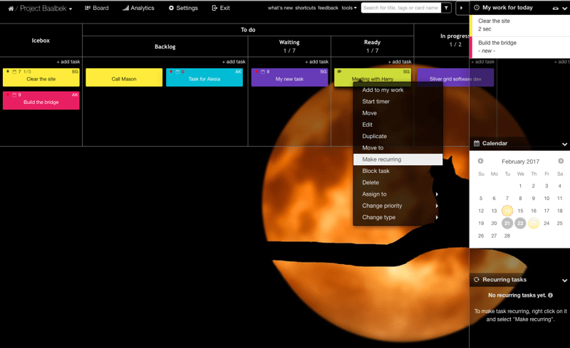 Kanban Tool screenshot