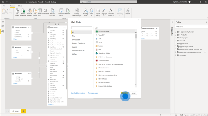 An image showing Power BI analytics reporting capabilities